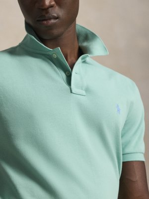 Piqué-Poloshirt mit Logo-Stickerei, Custom Slim Fit