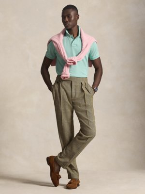 Piqué-Poloshirt mit Logo-Stickerei, Custom Slim Fit