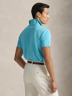 Piqué-Poloshirt mit Logo-Stickerei, Custom Slim Fit
