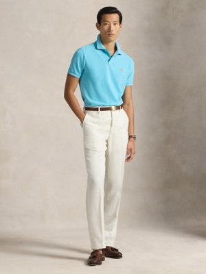 Piqué-Poloshirt mit Logo-Stickerei, Custom Slim Fit