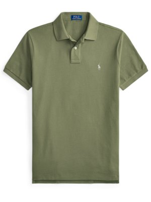 Piqué-Poloshirt mit Logo-Stickerei, Custom Slim Fit