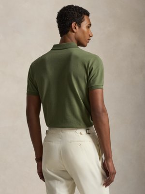 Piqué-Poloshirt mit Logo-Stickerei, Custom Slim Fit