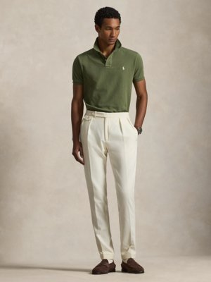 Piqué-Poloshirt mit Logo-Stickerei, Custom Slim Fit