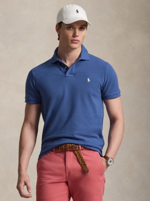 Piqué-Poloshirt mit Logo-Stickerei, Custom Slim Fit