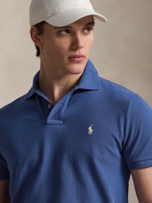 Piqué-Poloshirt mit Logo-Stickerei, Custom Slim Fit