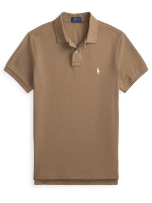 Piqué-Poloshirt mit Logo-Stickerei, Custom Slim Fit