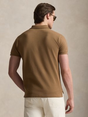 Piqué-Poloshirt mit Logo-Stickerei, Custom Slim Fit