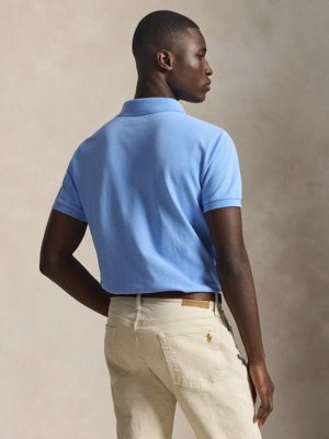 Piqué-Poloshirt mit Logo-Stickerei, Custom Slim Fit