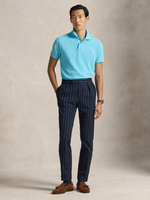 Piqué-Poloshirt aus Baumwolle mit Logo-Stickerei, Slim Fit