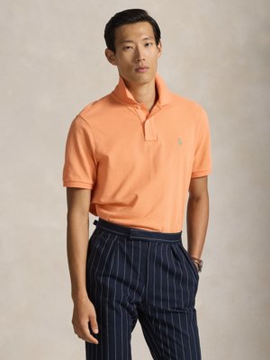 Piqué-Poloshirt aus Baumwolle mit Logo-Stickerei, Slim Fit