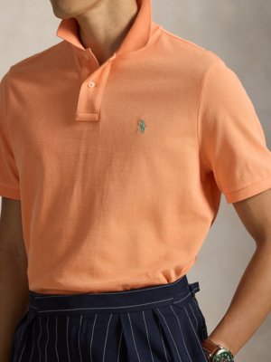 Piqué-Poloshirt aus Baumwolle mit Logo-Stickerei, Slim Fit