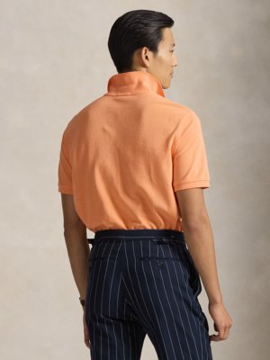 Piqué-Poloshirt aus Baumwolle mit Logo-Stickerei, Slim Fit