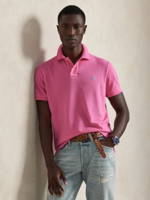 Piqué-Poloshirt aus Baumwolle mit Logo-Stickerei, Slim Fit