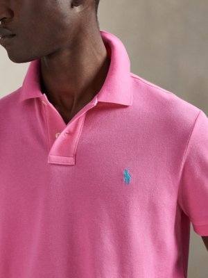Piqué-Poloshirt aus Baumwolle mit Logo-Stickerei, Slim Fit