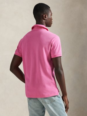 Piqué-Poloshirt aus Baumwolle mit Logo-Stickerei, Slim Fit