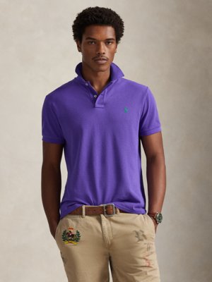 Piqué-Poloshirt aus Baumwolle mit Logo-Stickerei, Slim Fit