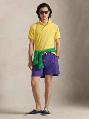 Piqué-Poloshirt aus Baumwolle mit Logo-Stickerei, Slim Fit