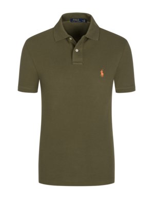 Piqué-Poloshirt aus Baumwolle mit Logo-Stickerei, Slim Fit
