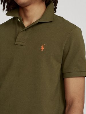 Piqué-Poloshirt aus Baumwolle mit Logo-Stickerei, Slim Fit