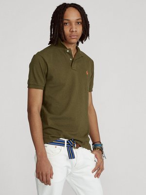 Piqué-Poloshirt aus Baumwolle mit Logo-Stickerei, Slim Fit