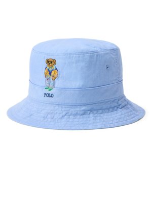 Bucket-Hat aus Leinen mit Polo-Bear-Stickerei