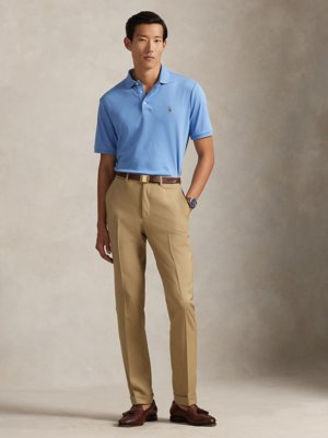 Softes Jersey-Poloshirt mit Pony-Stickerei, Custom Slim Fit