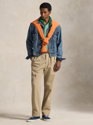 Piqué-Poloshirt mit Ringelstreifen, Custom Slim Fit