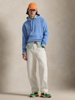 Hoodie in Washed-Optik mit Pony-Stickerei