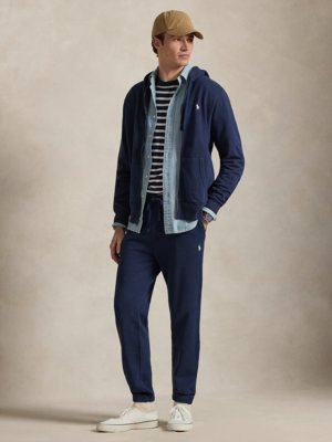 Sweatjacke mit Kapuze und kleiner Pony-Stickerei
