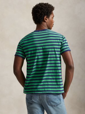 Softes T-Shirt aus Baumwolle mit Ringelstreifen, Classic Fit