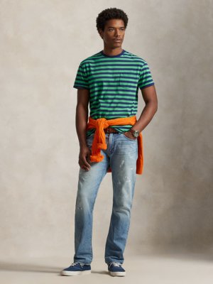 Softes T-Shirt aus Baumwolle mit Ringelstreifen, Classic Fit