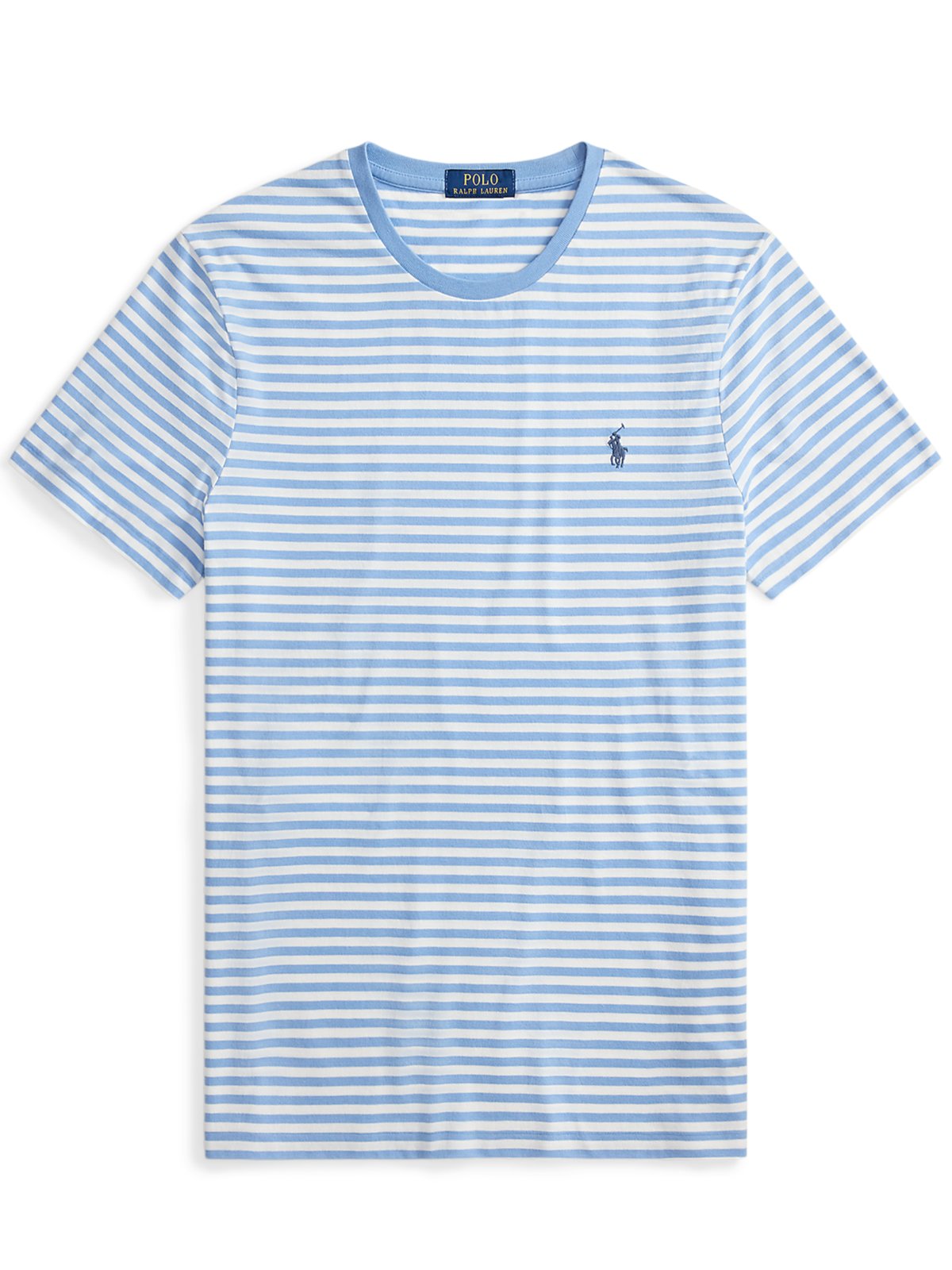 Polo Ralph Lauren Softes T-Shirt mit Ringelstreifen und kleiner Pony-Stickerei, Custom Slim Fit in L