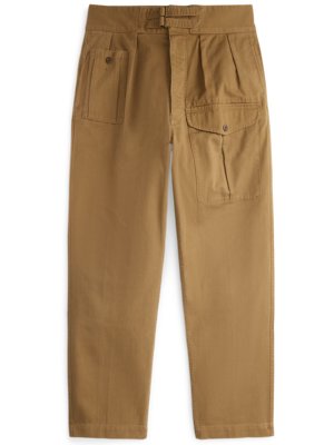 Cargohose aus Baumwolltwill mit Bundfalte, Relaxed Fit