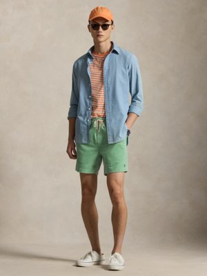 Cord-Bermudas Prepster mit kleiner Pony-Stickerei, Classic Fit