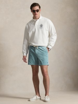 Cord-Bermudas Prepster mit kleiner Pony-Stickerei, Classic Fit