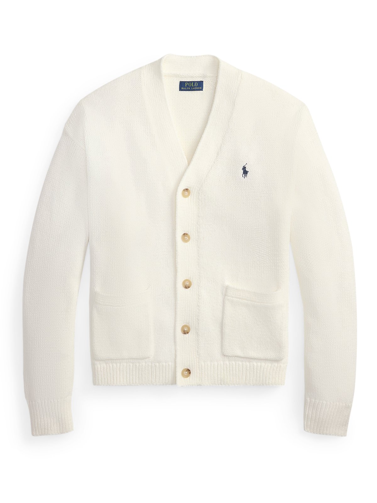 Polo Ralph Lauren Strickjacke aus Baumwolle mit Pony-Stickerei, Relaxed Fit in XL