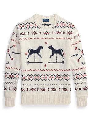 Strick-Pullover aus Baumwolle, Leinen und Kaschmir, Regular Fit
