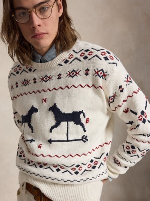 Strick-Pullover aus Baumwolle, Leinen und Kaschmir, Regular Fit