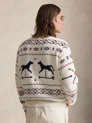 Strick-Pullover aus Baumwolle, Leinen und Kaschmir, Regular Fit
