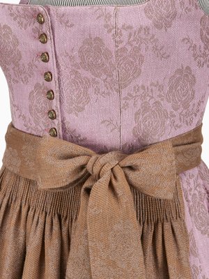 Dirndl Monika mit geradem Ausschnitt aus Leinen und Baumwolle