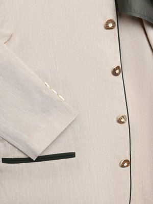 Trachtenjanker mit Leinenanteil und Samtpaspelierungen