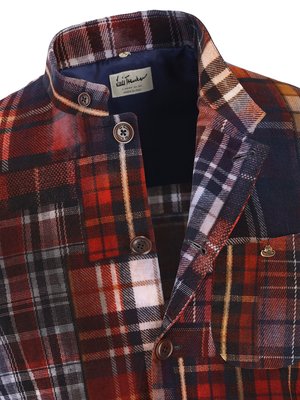 Feincord-Blazer Lusandro mit Karomuster im Landhausstil