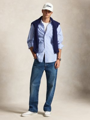 Jeans Heritage aus Baumwolle mit dezenter Waschung, Straight Fit