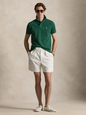 Piqué-Poloshirt mit Logo-Stickerei, Custom Slim Fit
