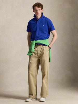 Piqué-Poloshirt mit Logo-Stickerei, Custom Slim Fit
