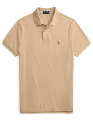 Piqué-Poloshirt mit Logo-Stickerei, Custom Slim Fit