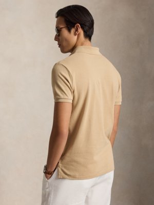 Piqué-Poloshirt mit Logo-Stickerei, Custom Slim Fit