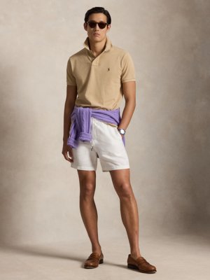Piqué-Poloshirt mit Logo-Stickerei, Custom Slim Fit