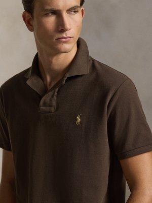 Piqué-Poloshirt mit Logo-Stickerei, Custom Slim Fit