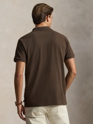Piqué-Poloshirt mit Logo-Stickerei, Custom Slim Fit